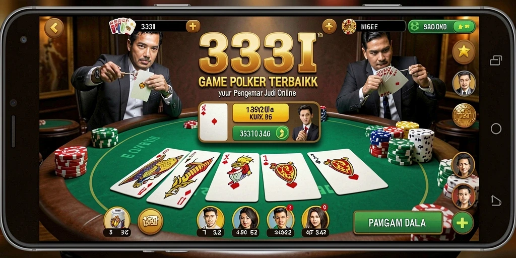 Tampilan gameplay menarik dari 333I yang menampilkan aksi turnamen Poker.