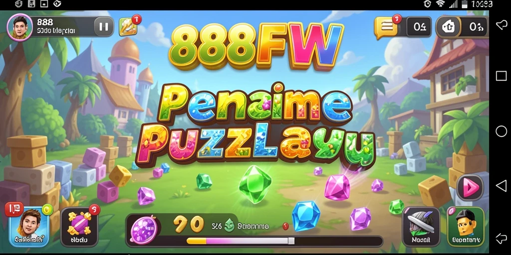 Gambaran gameplay seru 888FW dengan tantangan puzzle menarik.