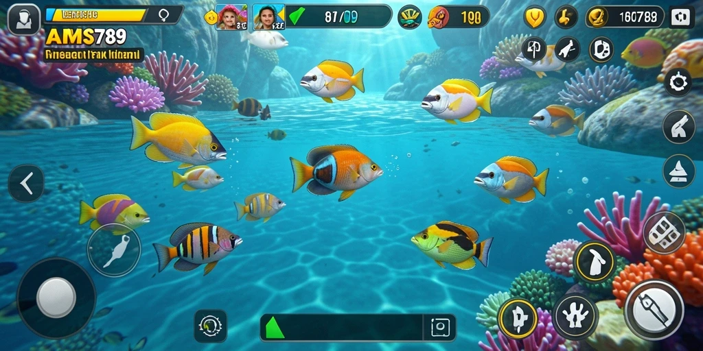 Tangkapan layar menampilkan gameplay tembak ikan yang seru dan penuh warna.