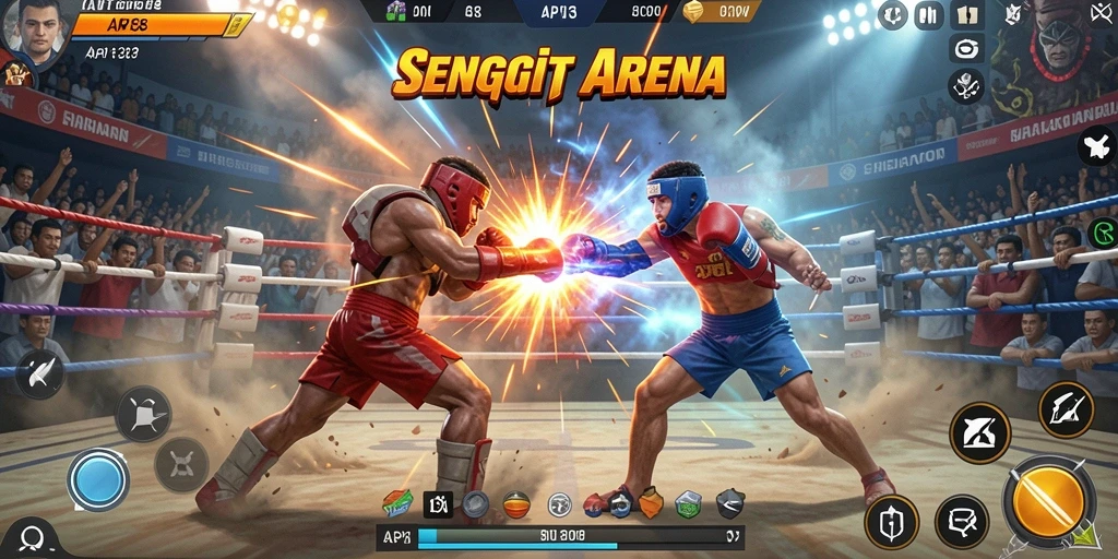Tangkapan layar menampilkan pertarungan intens di arena API33.
