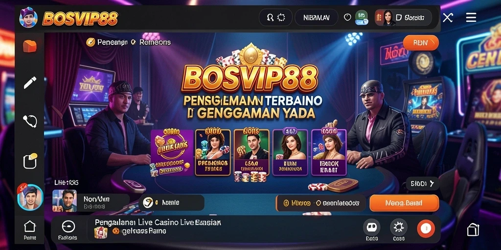 Tampilan gameplay live dealer di aplikasi BOSVIP88 yang memukau.