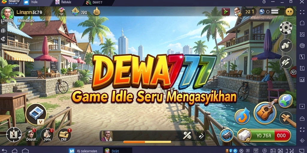 Tampilan gameplay DEWA777 dengan visual yang menarik dan gameplay Idle.