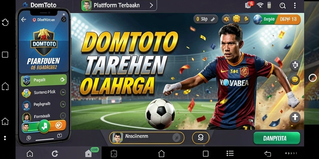 Tampilan screenshot DOMTOTO menampilkan antarmuka taruhan olahraga yang menarik.