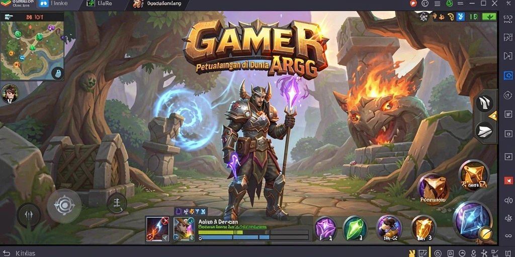 Gameplay menarik dari GAMERP yang menunjukkan pertarungan ARPG yang seru.