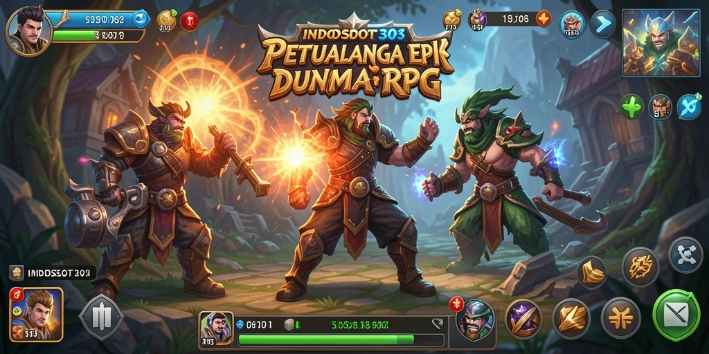 Screenshot gameplay RPG INDOSLOT303 yang penuh aksi dan petualangan.