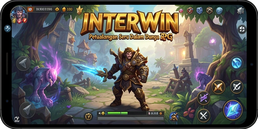 Tampilan gameplay epik dalam petualangan RPG