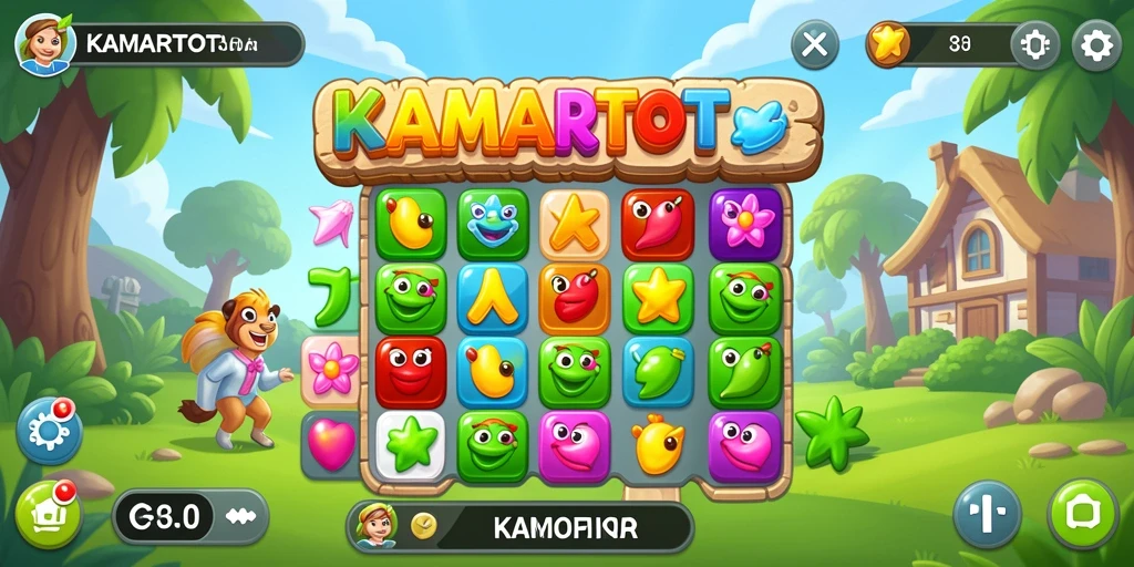 Tampilan gameplay KAMARTOTO yang penuh warna dan menantang.