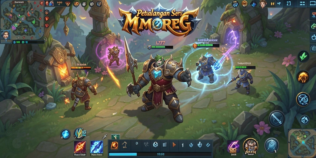 Screenshot L777 menampilkan pertarungan epik dalam dunia MMORPG yang mendebarkan.