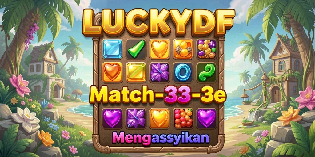 Tangkapan layar <strong>LUCKYDF</strong> menunjukkan aksi mencocokkan item yang seru dan penuh warna.