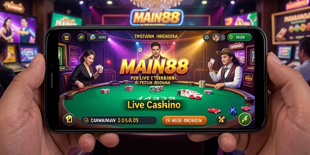 Tampilan antarmuka permainan Live Casino yang menarik di MAIN88.