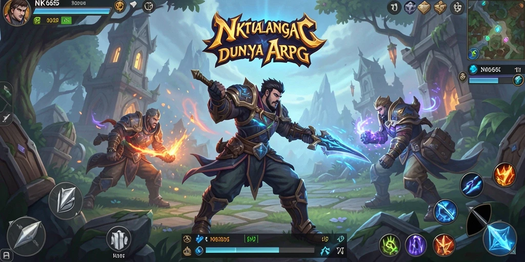 Tampilan gameplay ARPG yang menegangkan dan penuh aksi.