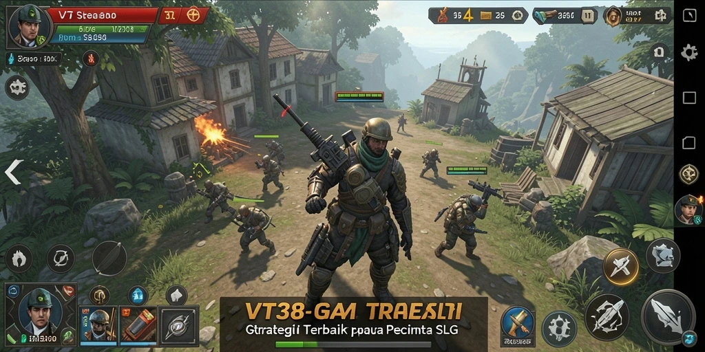 Gambaran aksi pertempuran strategis dalam game VT38.