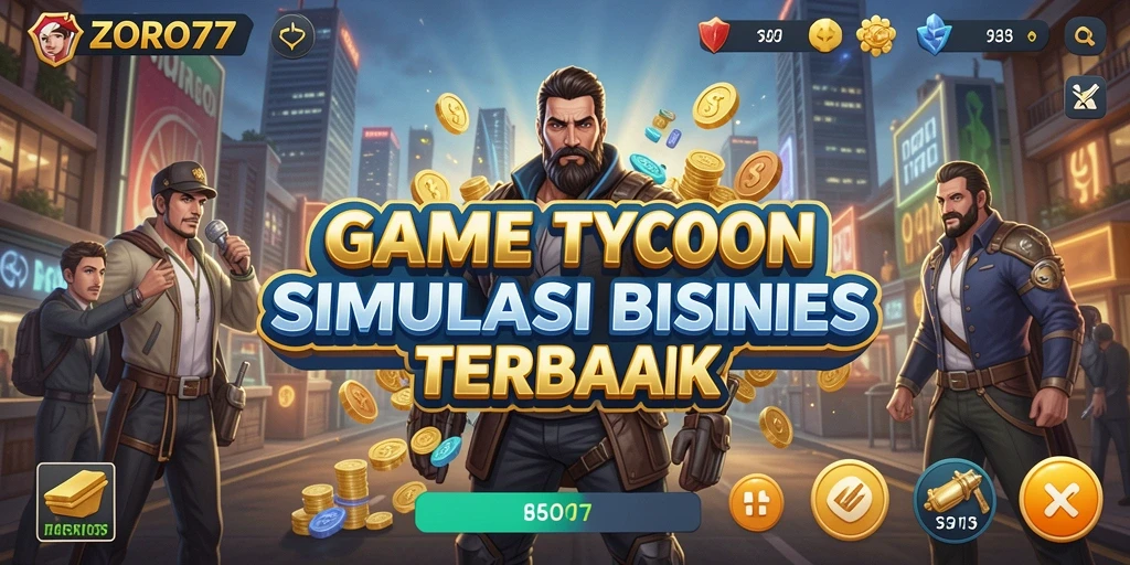 Tampilan gameplay ZORO77 yang menggugah semangat sebagai raja bisnis.